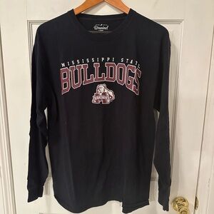 Mississippi State University Bulldogs black long sleeve T-shirt NEW.. large ￼